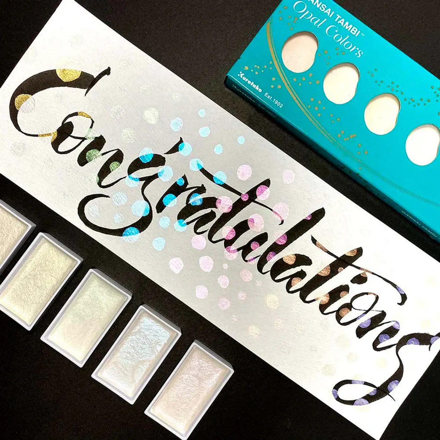 Kuretake - Acuarela Starry Color - 6 Colores Opalos – 5