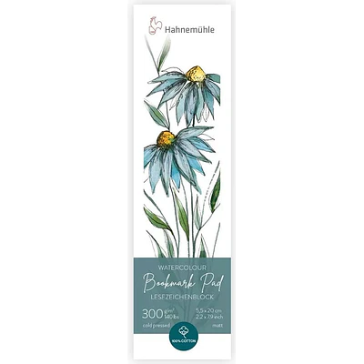 Hahnemühle – Papel para Acuarela Marcapáginas – 300 gr – 5,5 × 20 cm – 15 Hojas