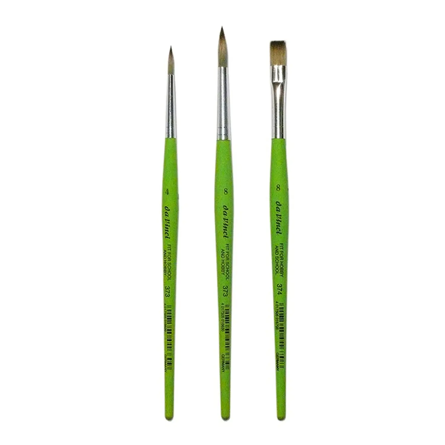 Da Vinci – Set de 3 Pinceles FIT SYNTHETICS para Acuarela – Series 373 y 374 – 3
