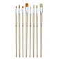 Pebeo – Set de 8 Pinceles para Acrílico y Óleo – Mango Largo – Cerda Blanca y Taklon Dorado - Miniatura 2
