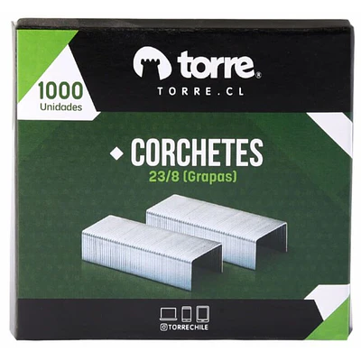 Torre – Caja de Corchetes 23/8 – 1.000 Unidades