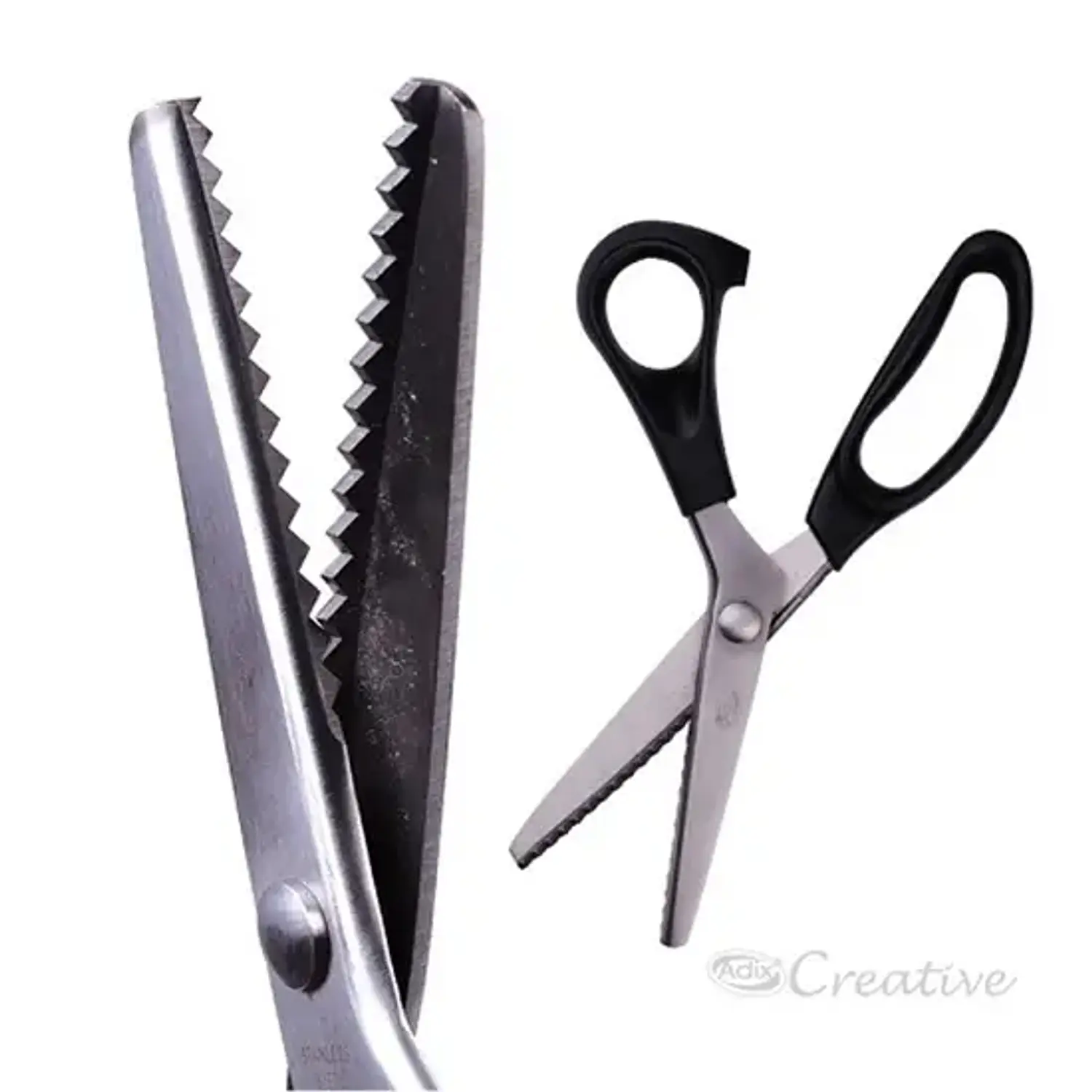 Adix - Tijera Zig Zag Metalica - 23 CM – 3