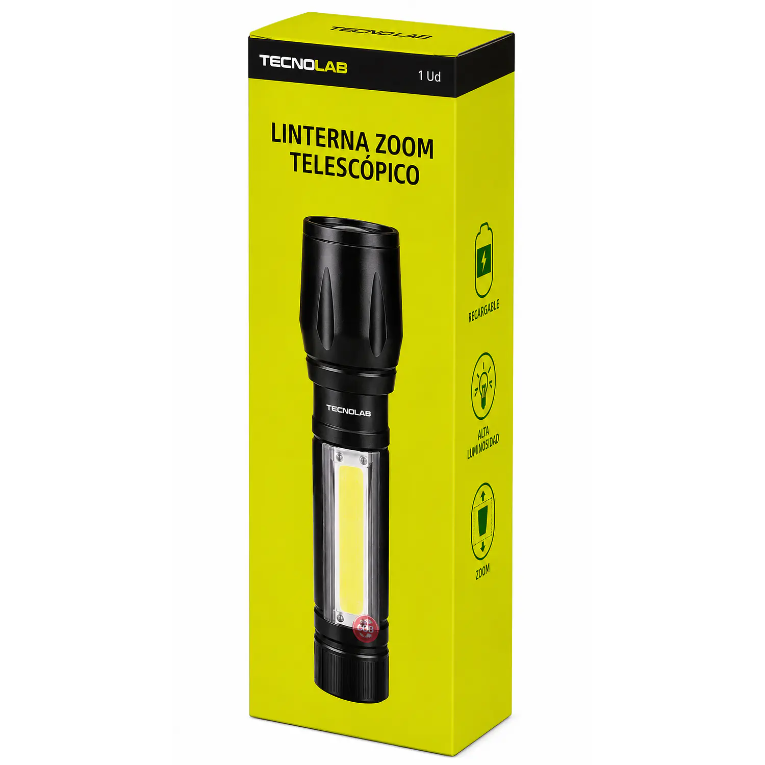 Tecnolab - Linterna De Bolsillo Led - Recargable – 1