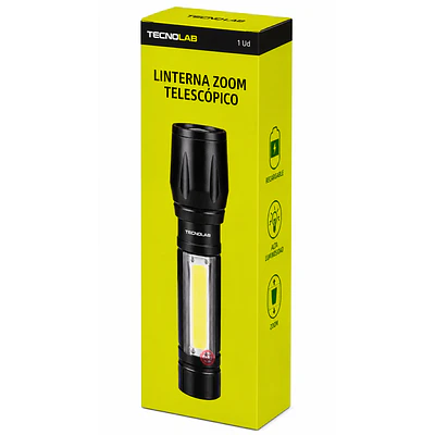 Tecnolab - Linterna De Bolsillo Led - Recargable