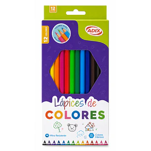 Adix - Lapices De Colores Hexagonales - 12 Colores