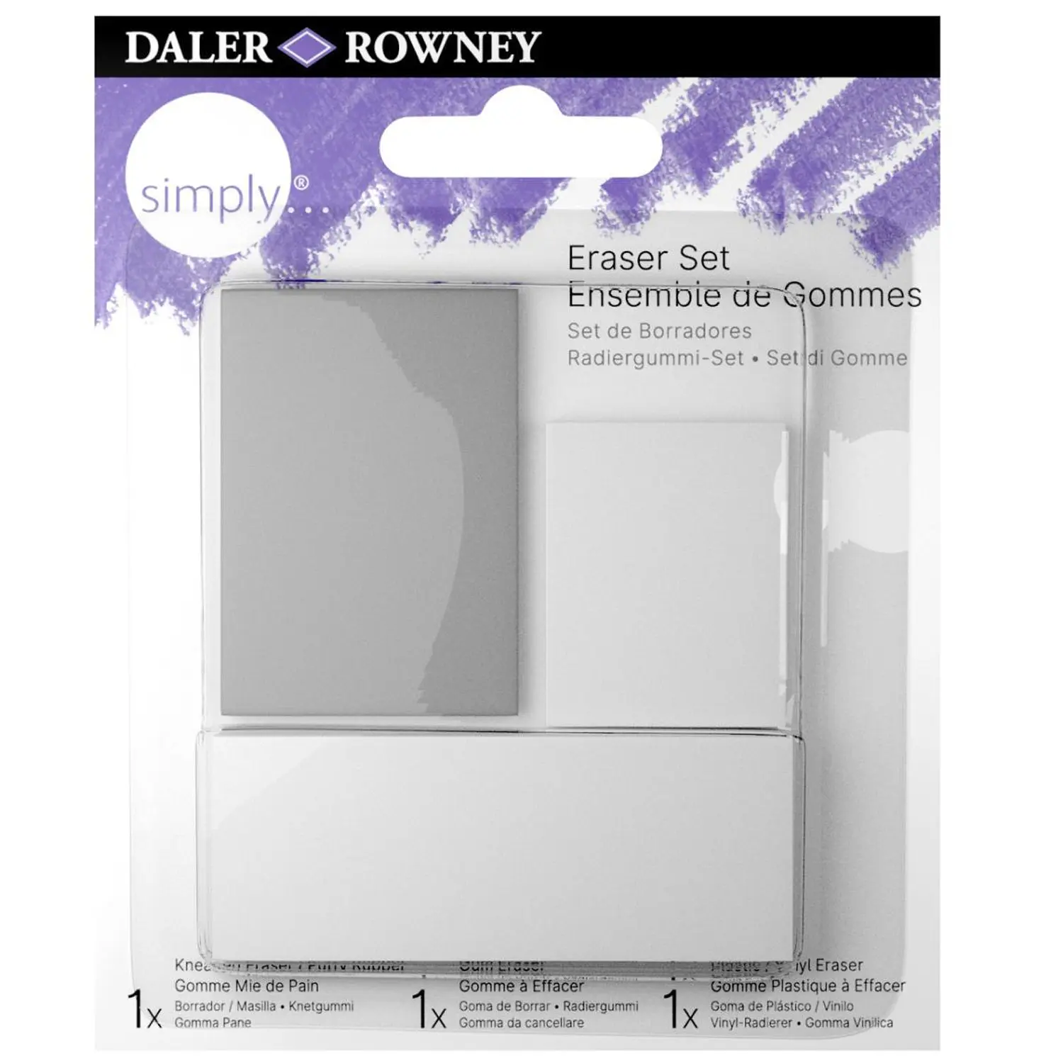 Daler-Rowney – Set de Gomas de Dibujo – 3 Unidades – 1