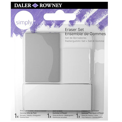 Daler-Rowney – Set de Gomas de Dibujo – 3 Unidades