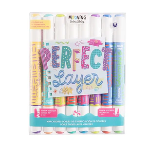 Mooving – Marcadores de Superposición Duales Coloring Perfect Layer – 8 Piezas