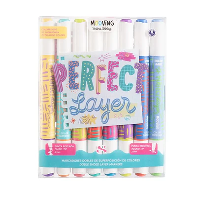 Mooving – Marcadores de Superposición Duales Coloring Perfect Layer – 8 Piezas