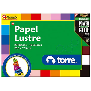 Torre – Bolsón Papel Lustre Imagia – 20 Hojas – 15 Colores