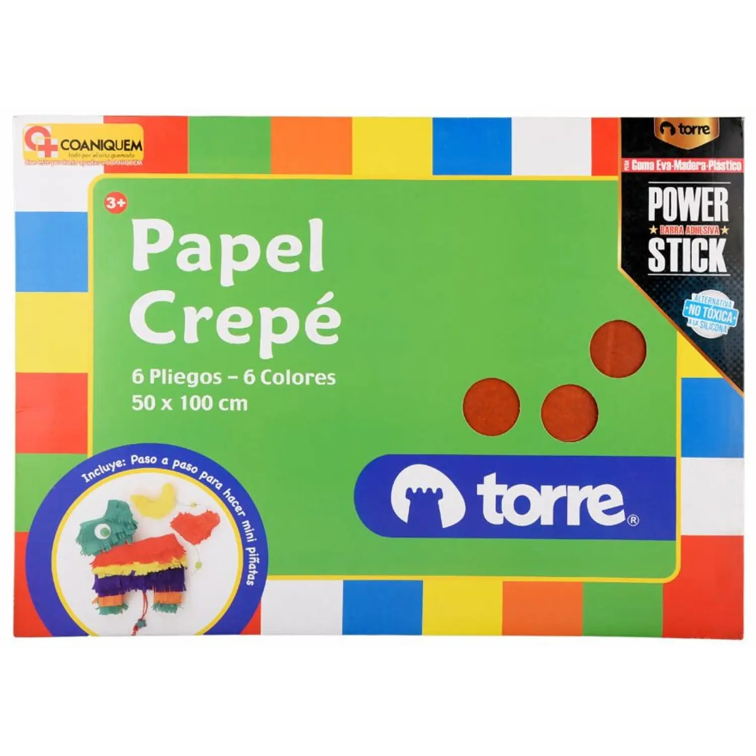 Torre – Bolsón Papel Crepé Imagia – 6 Pliegos – 6 Colores – 1