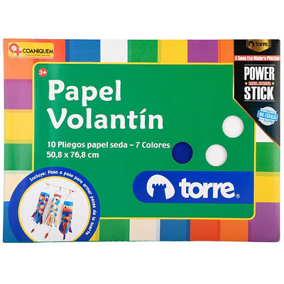 Torre – Bolsón Papel Volantín Imagia – 10 Pliegos – 7 Colores