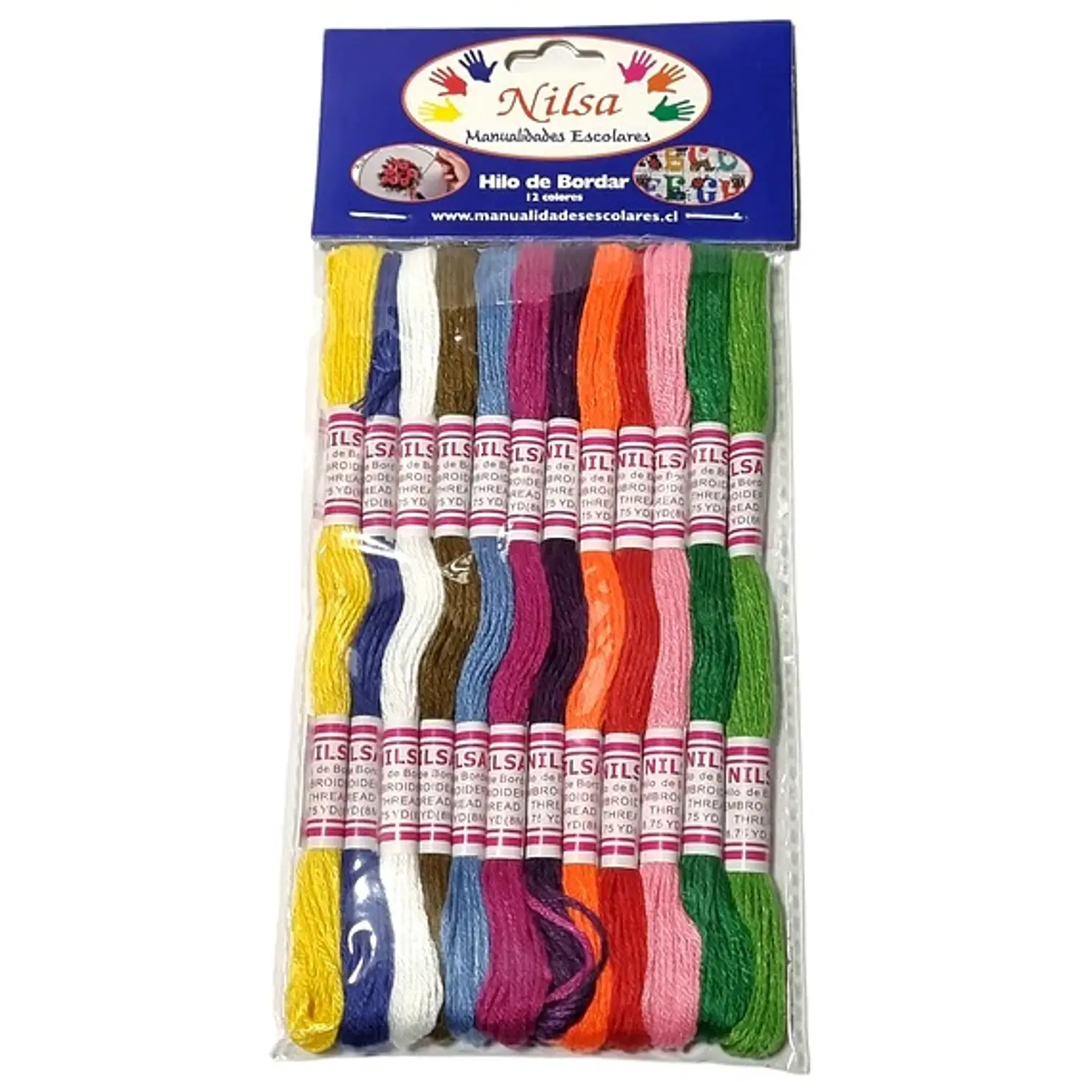 Nilsa – Hilo de Bordar – 12 Colores – 8 mt – 1