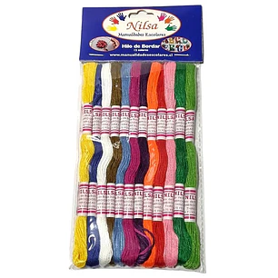 Nilsa – Hilo de Bordar – 12 Colores – 8 mt