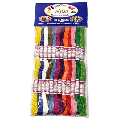 Nilsa – Hilo de Bordar – 12 Colores – 8 mt