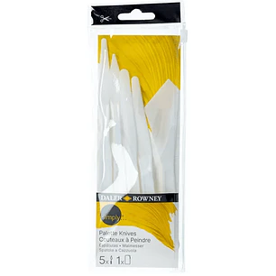 Daler-Rowney – Set de Espátulas Plásticas – 5 Unidades