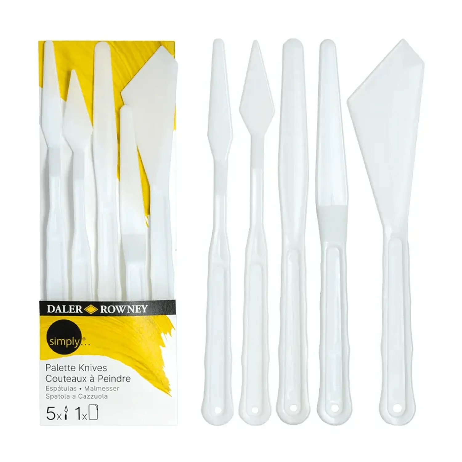 Daler-Rowney – Set de Espátulas Plásticas – 5 Unidades – 2