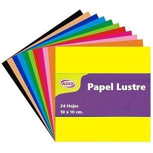 Adix – Papel Lustre – 10 × 10 cm – 24 Un
