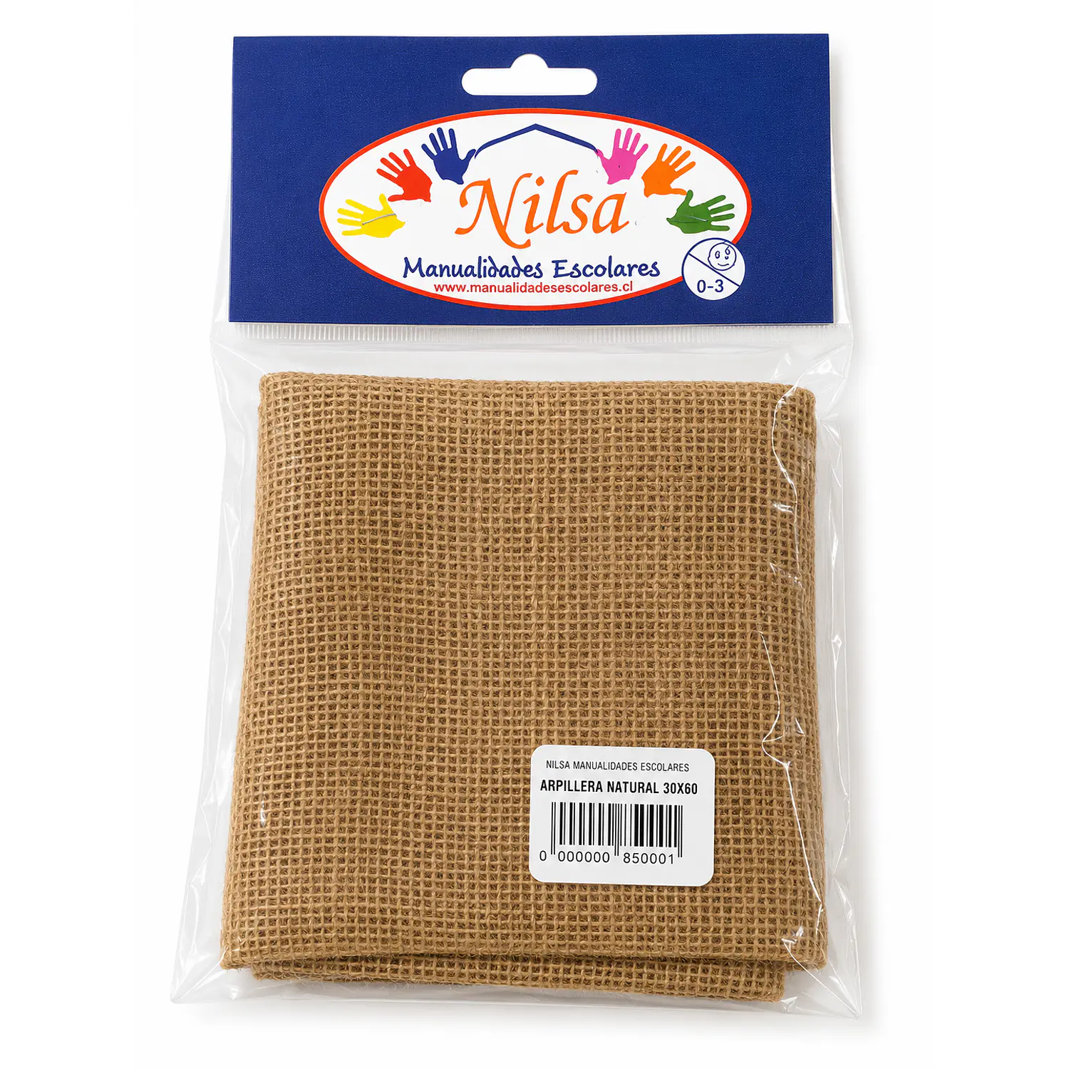 Nilsa – Arpillera Natural – 30 × 50 cm – 1