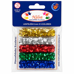 Nilsa – Set de Lentejuelas Escolares – 5 Colores