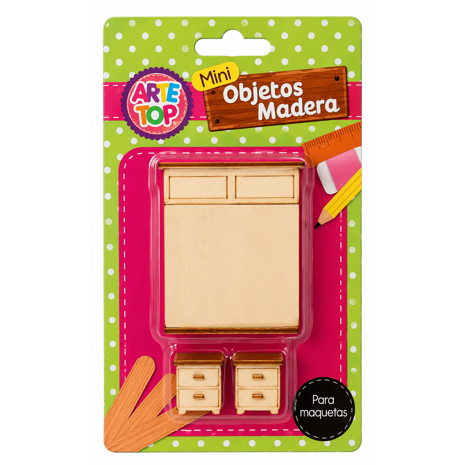 Arte Top – Mobiliario para Maqueta – Dormitorio  – 1