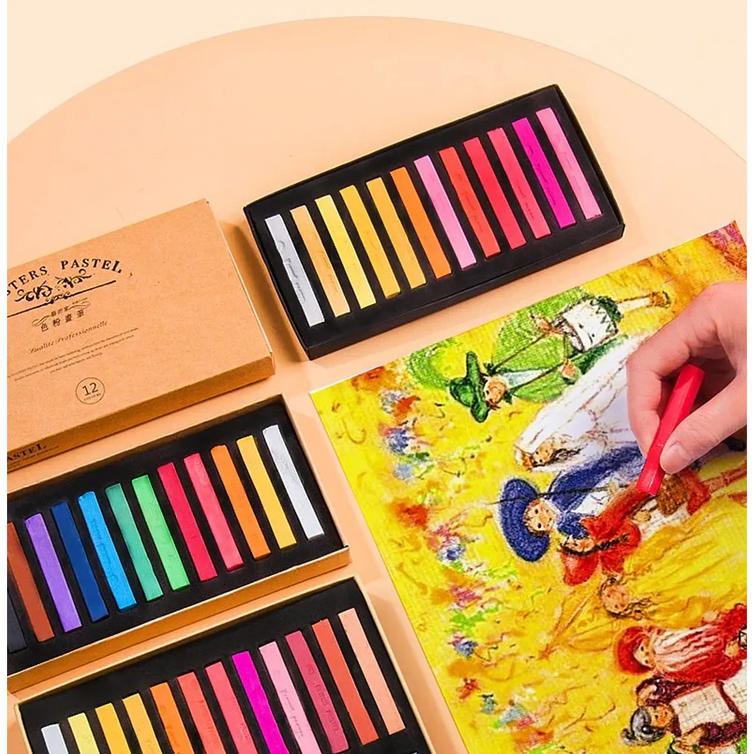 Maries - Pastel Seco en Barra - 12 Colores – 6