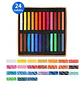 Maries - Pastel Seco en Barra - 24 Colores - Miniatura 2