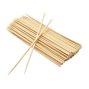 JM – Palos de Brochetas de Madera – 30 cm – 100 Unidades
