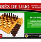 JM – Ajedrez y Damas de Lujo – Piezas y Caja de Madera – 30 × 30 cm - Miniatura 1