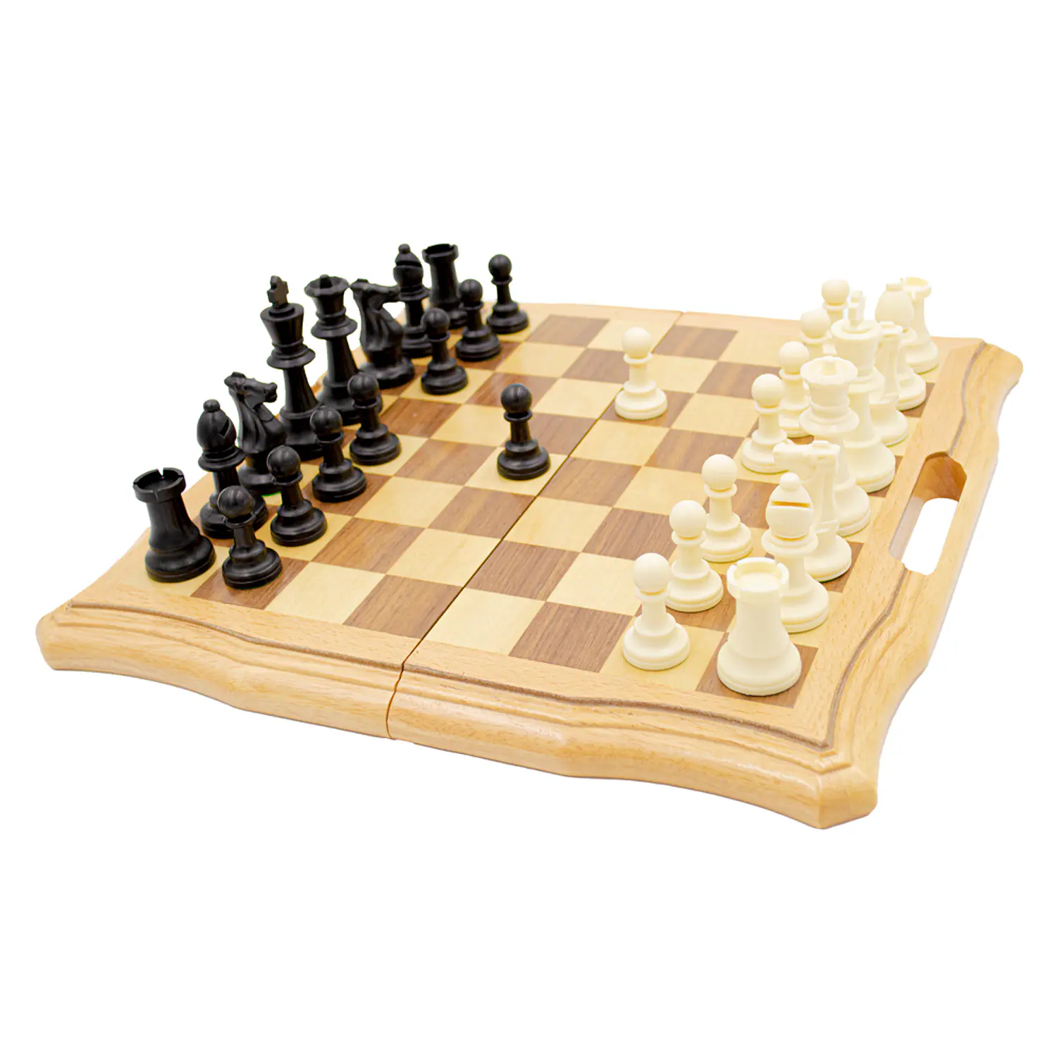 JM – Ajedrez Caja de Madera Grande – 39 × 39 cm – 2