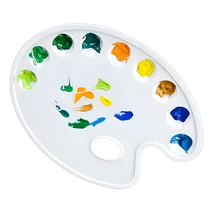 JM – Paleta Mezcladora para Pintura – 9 Depósitos – 27 × 21 cm