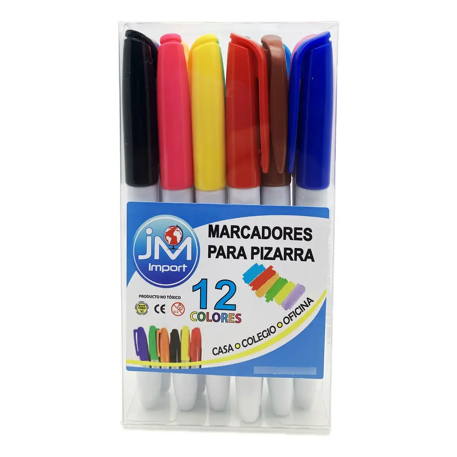 JM – Marcadores para Pizarra – 12 Colores – 1