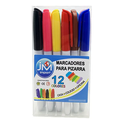 JM – Marcadores para Pizarra – 12 Colores