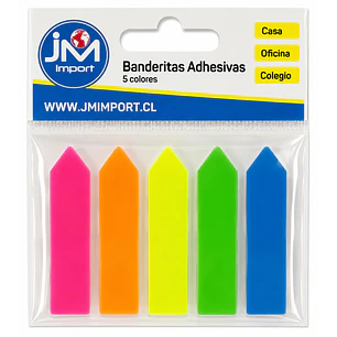 JM – Banderitas Adhesivas – 5 Colores – 125 Un