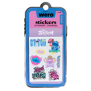 Wero – Stickers UV Transfer – Stitch – 3 Laminas
