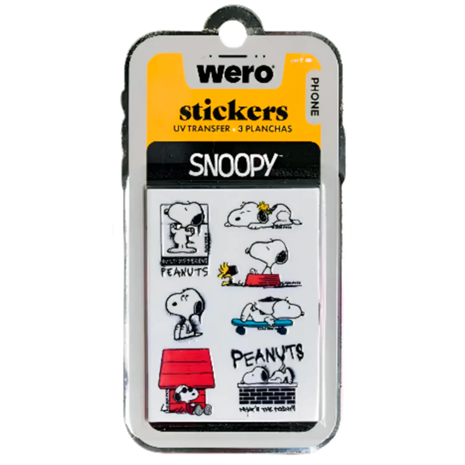 Wero – Stickers UV Transfer – Snoopy – 3 Láminas – 1