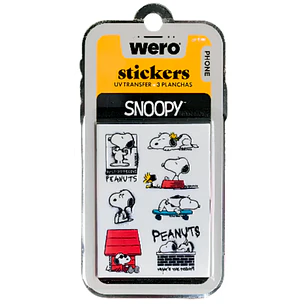 Wero – Stickers UV Transfer – Snoopy – 3 Láminas