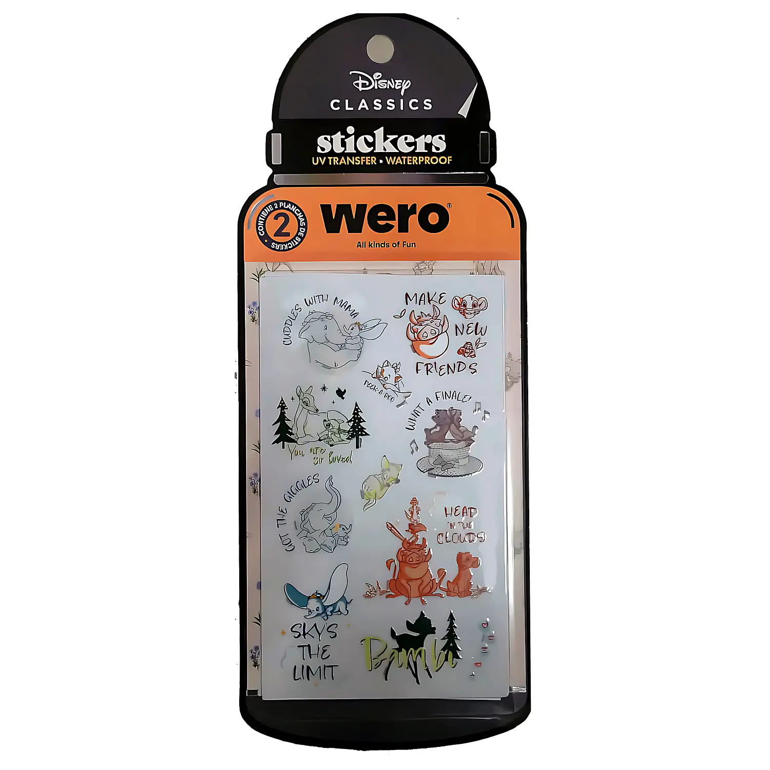Wero – Stickers UV Transfer para Botellas – Disney Classics – 1