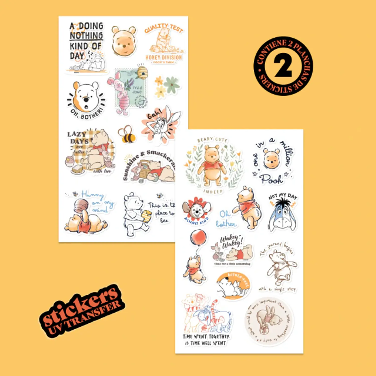 Wero – Stickers UV Transfer para Botellas – Winnie The Pooh – 2