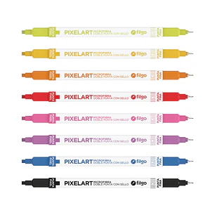 Filgo – Lapiz Tiralineas + Punta Cuadrada Pixelart – 8 Colores