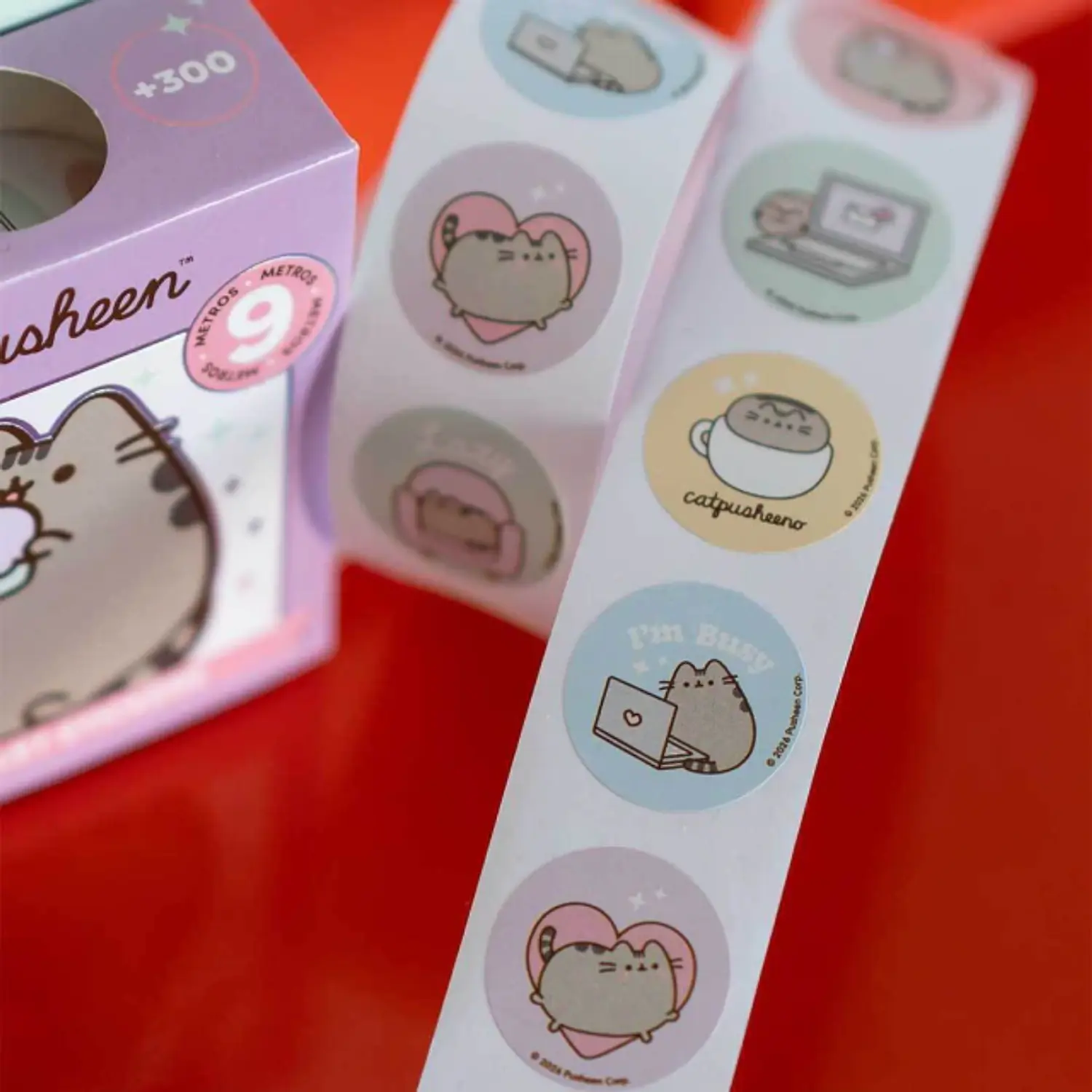 Wero – Stickers en Rollo Pusheen – 9 Metros – Más de 360 Stickers – 2