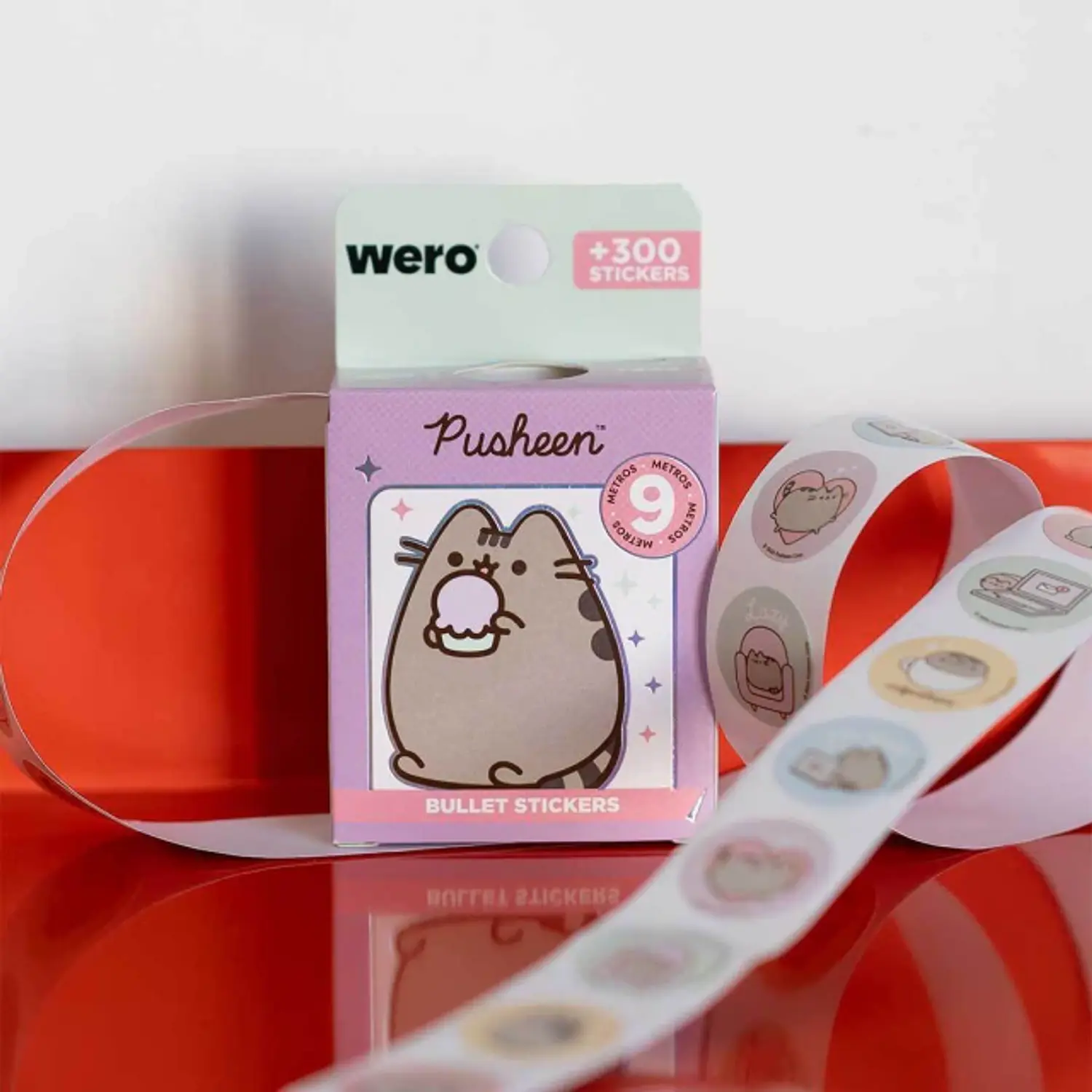 Wero – Stickers en Rollo Pusheen – 9 Metros – Más de 360 Stickers – 4
