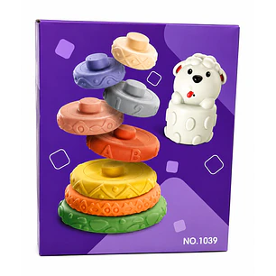 JM – Soft Jenga Blocks  Juego de Bloques Apilables de Silicona 6 Piezas