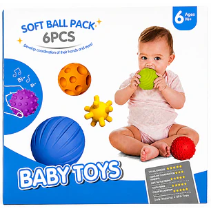 JM – Set 6 Juguetes Sensoriales para Bebés 