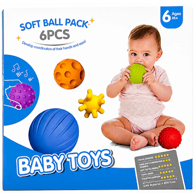 JM – Set 6 Juguetes Sensoriales para Bebés 