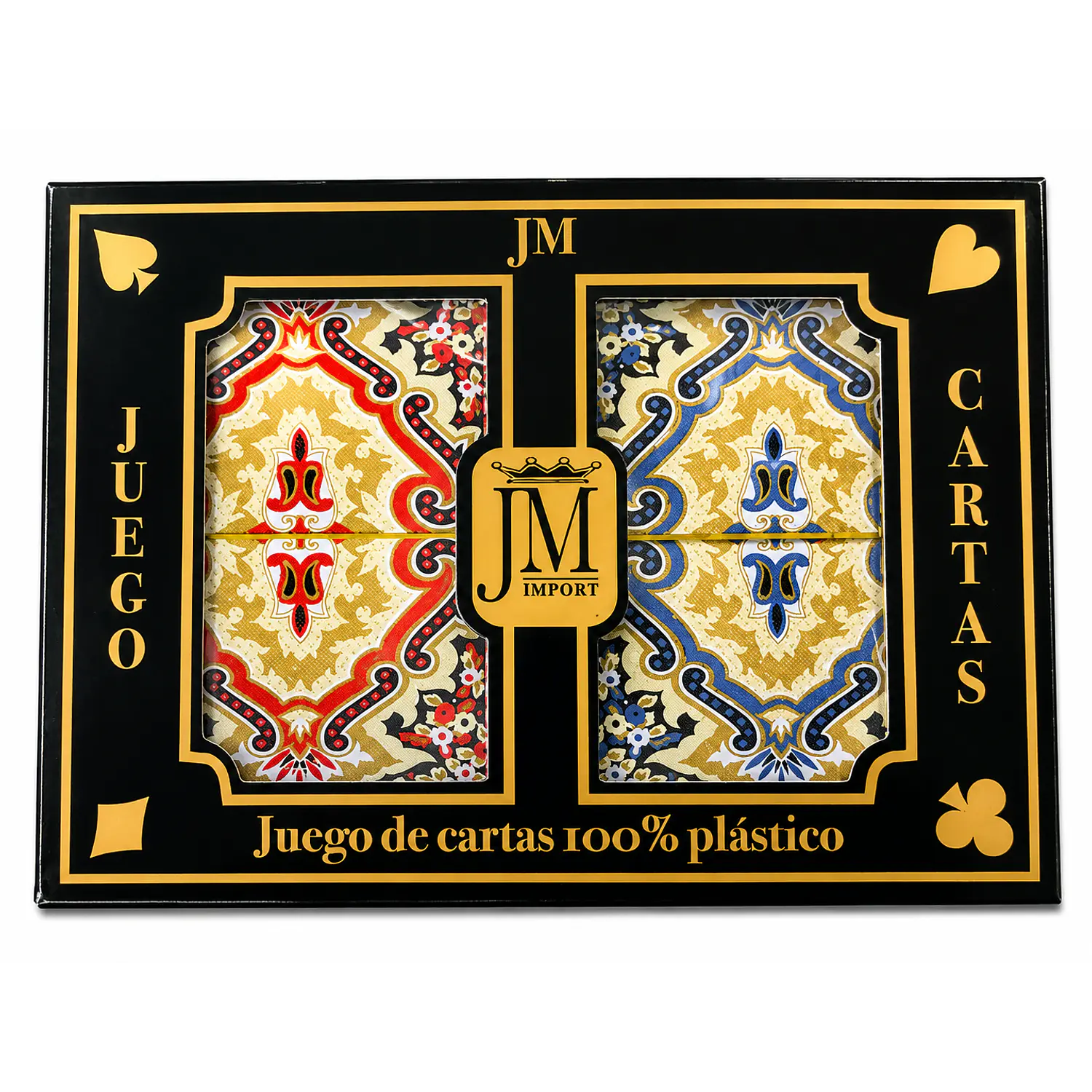 JM – Naipe Inglés – Juego de Cartas 100% Plástico – 1