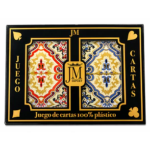 JM – Naipe Inglés – Juego de Cartas 100% Plástico