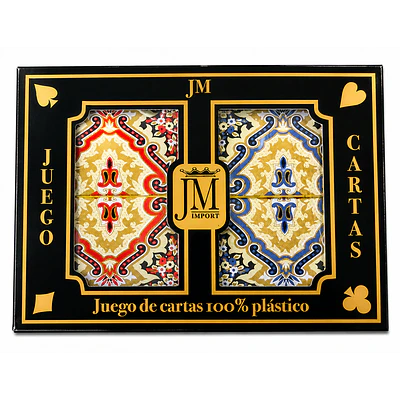 JM – Naipe Inglés – Juego de Cartas 100% Plástico