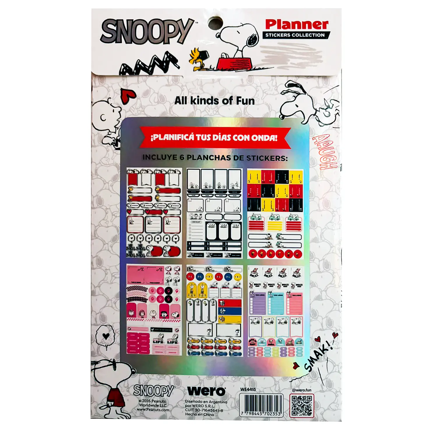 Wero – Stickers para Planners – Snoopy – 2
