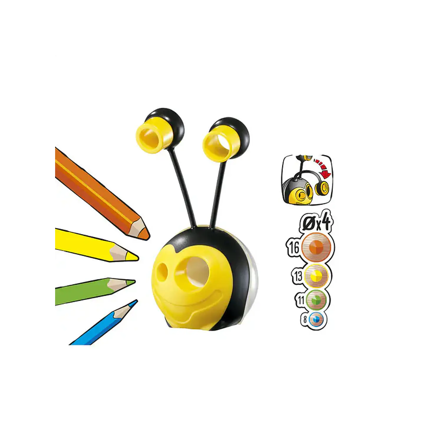 Maped – Sacapuntas Croc Croc Abejita con Depósito – 2